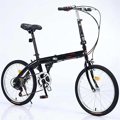 Folding Bike : Lovexy 20in Folding Bike Adult Teenager Folding City Bike Quick Fold System Single Speed Urban Road Bike / Suitable For Height:140cm-180cm / Color:black