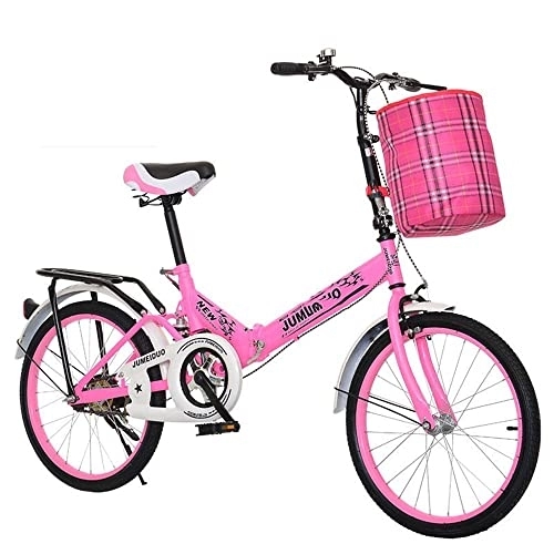 Folding Bike : Lovexy Folding Bicycle Shift ​Disc Brakes Small Bicycle with basket, for Mountain Roads and Rain and Snow Roads Aluminum Alloy Ultraligh Folding Bike 20 Inches / Color:black / white