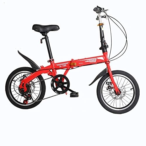 Folding Bike : Lovexy Folding Mountain Bike, Adult Folding Bike, Full Suspension Mountain Bike 20 Inch, High-Carbon Steel Mountain Bicycle with Double Disc Brakes and Mountain Bikes Inch Muti Colors