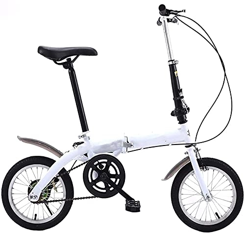 Folding Bike : lqgpsx Adult Work Bike Road Folding Bicycle, for Men 14 Inch Wheel Carbon Racing Front and Rear Mechanical Ride, for Urban Environment and Commuting To and From Get Off Work (Color:BlackVbrake)