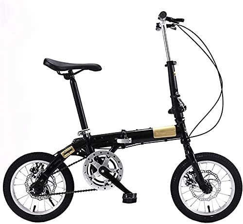 Folding Bike : lqgpsx Adult Work Bike Road Folding Bicycle, for Men 14 Inch Wheel Carbon Racing Front and Rear Mechanical Ride, for Urban Environment and Commuting To and From Get Off Work (Color:White)