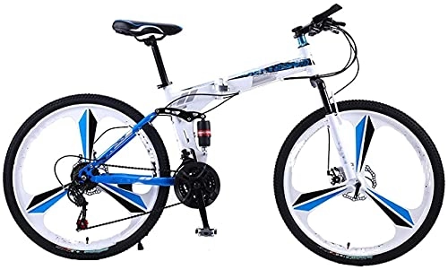 Folding Bike : lqgpsx Foldable Bicycle Mountain Bike, Wheel Size 26 Inches Road Bike 21 Speeds Suspension Bicycle Double Disc Brake, for Urban Environment and Commuting To and From Get Off Work