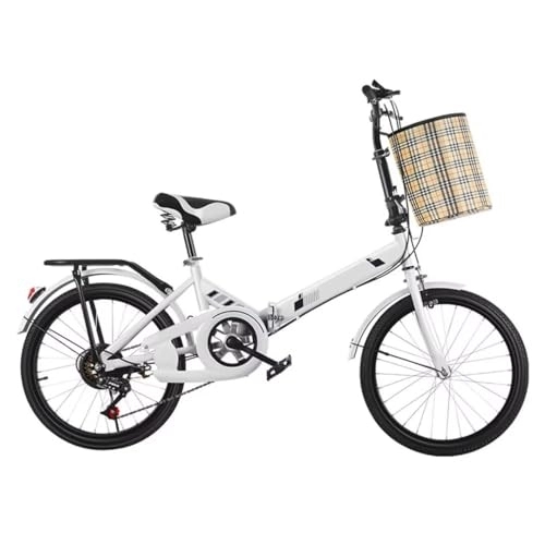 Folding Bike : LSQXSS 20inch folding bicycle, student teens bicycle, 6 variable speeds hybrid bicycle for travelling riding out, daily riding commuter bikes, adjustable height handlebar saddle, dual brakes