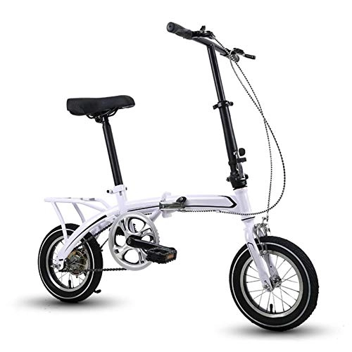 Folding Bike : LXJ 12-inch Lightweight Portable Folding Bicycle Adult bicycle road bike With Adjustable Handlebars And Comfortable Saddle Suitable for children and women