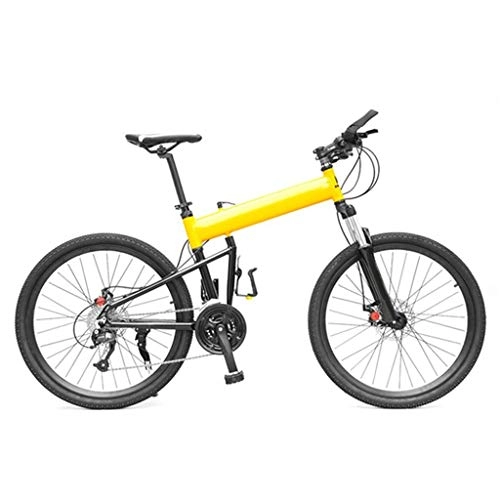 Folding Bike : LXJ 26-inch 24-speed Mountain Bike, Aluminum Alloy Folding Frame, Adult Student Outdoor Sports Bike, Shock-absorbing Hydraulic Disc Brake