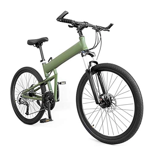 Folding Bike : LXJ Mountain Bike, Full Aluminum Alloy Folding Frame And Hydraulic Disc Brake Suspension, Suitable For Adults, Young Men, Men And Women (26 Inches / 24 Speed)