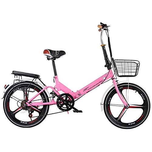 Folding Bike : LXLTLB 20in Folding City Bicycle Unisex Adult Work Suitable for Height 120-180 cm Foldable Bike Portable Variable Speed Folding Bike, C