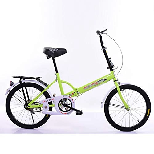Folding Bike : LXYStands 20-Inch Folding Bicycle Portable Commuter Student Folding Bike for Men And Women Mini Folding Bike Ultra Light Cycling Bikes for Student Office Workers