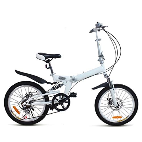 Folding Bike : LXYStands 20 Inch Lightweight Folding Small Portable Bicycle Adult Student Road Mountain Bike Travel Outdoor Bicycle Women Men Adjustable Bicycle