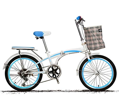Folding Bike : LXYStands Folding Bikes 20 Inch 7 Speed ​​​​City Mini Portable Damping Bicycle Student Folding Bike for Men Women Lightweight Commuter Adult Cruiser Bike