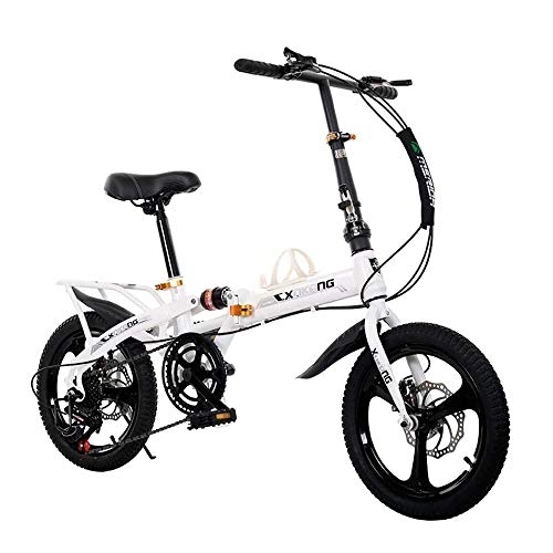 Folding Bike : Lxyxyl Children's Student Mountain Folding Speed Bicycle 20 Inch Portable Damping Disc Brake Speed Adjustable Bicycle