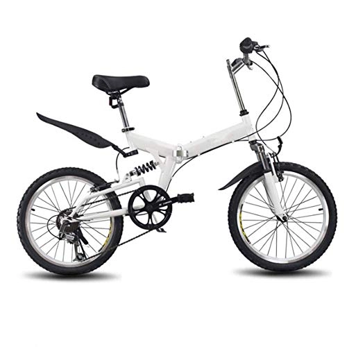 Folding Bike : LYXQQ Unisex Folding Bike, Compact Foldable Bike Small Wheel Diameter Folding Bicycle, 20Inch Dual Disc Brake Folding Bike, for Student, Adult Commuter City, B