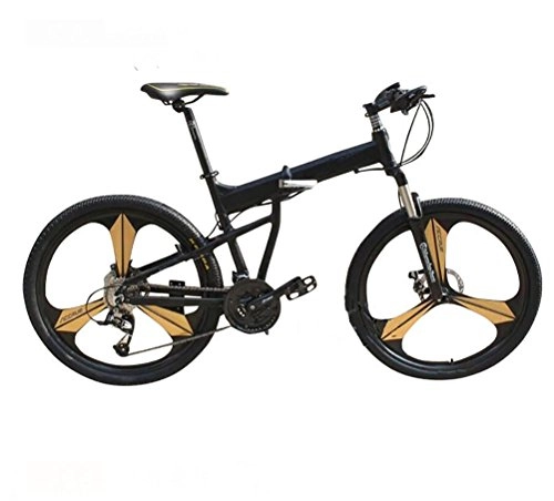 Folding Bike : MASLEID 26 inch × 27 inch Folding Mountain Bike, black