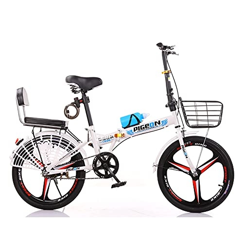 Folding Bike : MENG Folding Bike for Adults, Lightweight Mountain Bikes Bicycles Strong Alloy Frame with Disc Brake, 20 Inches Suitable for 135-175Cm, Blue, 20Inch