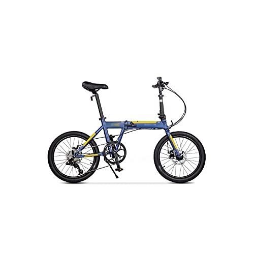 Folding Bike : Mens Bicycle Folding Bicycle Aluminum Alloy Frame Disc Brake 9-Speed Super Light Carrying City Commuter Cycing (Color : Black) (Blue)