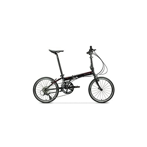 Folding Bike : Mens Bicycle Folding Bicycle Dahon Bike Chrome Molybdenum Steel Frame 20 Inches Base (Color : White) (Black)