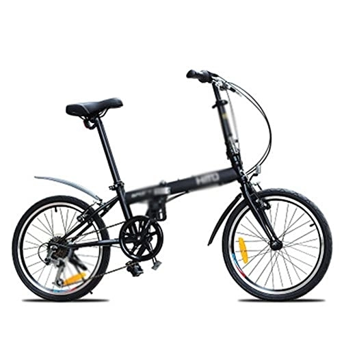 Folding Bike : Mens Bicycle Inch Wheel Carbon Steel Frame 6 Speed Folding Mountain Bike Outdoor Sport Downhill Bicycle (Color : B White) (B black)