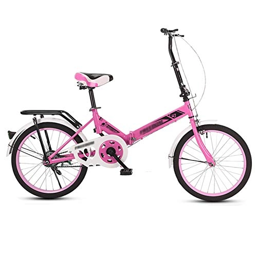 Folding Bike : MFZJ1 20" City Folding Compact Bike Bicycle Urban Commuter, With Shock Absorption, Single speed, Steel Frame, Adult Small Student Bicycle Folding Carrier Bicycle Bike