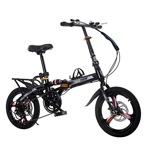 Folding Bike : MFZJ1 Portable Foldable Bicycle Variable Speed Ultra Light Dual Disc Brakes Bike High Carbon Steel Shock Absorber Bicycle for Adult Student Children
