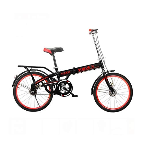 Folding Bike : Mini Bicycle Folding Bicycle Road Bike Adult Male Female Student Bicycle City Bike Lightweight Bike ( Size : 20 inch )