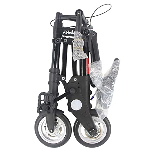 Folding Bike : Mini Folding Bike 8 Inch Aluminum City Bike Road Bike Outdoor Sports Bike (Color : Black)