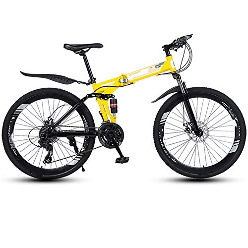 Folding Bike : MJKT Adult Mountain Bike, 26 inch Wheels, Mountain Trail Bike High Carbon Steel Folding Outroad Bicycles 21-Speed Bicycle Absorber Mountain Road Bikes Cycling 05