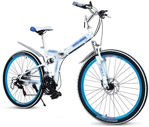 Folding Bike : MJY Bicycle Folding Mountain Bike, Student Adult Bicycle Off-Road Racing Touring Bike, 26Inch 24-Speed Double Disc Brake Double Shock-Absorbing Bicycle 7-2, 26Inch 24speed