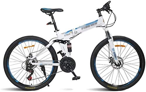 Folding Bike : MJY Bicycle Mountain Folding Bike, Variable-Speed Bike Sports Bicycle, Double Shock-Absorbing Studentracing, Road / Flat Ground / Work Universal Bicycles 6-27, 26Inch 24Speed