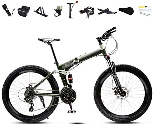 Folding Bike : MJY Bikes 24-26 Inches Lightweight Folding MTB Bike, Foldable Mens Womens Bicycle Bike, 30 Speed Off-Road Variable Speed Bikes, Double Disc Brake 5-25, 24
