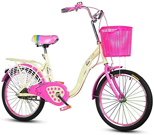 Folding Bike : Mnjin Road Bike Bicycle Women's Children Adult Primary and Secondary School Students Light Commute Travel Princess Car 16 Inch 20 Inch