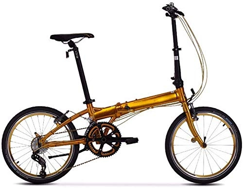 Folding Bike : Mnjin Road Bike Folding Bicycle Adult Aluminum Alloy Shift Male and Female Students Bicycle 20 Inch 20 Speed