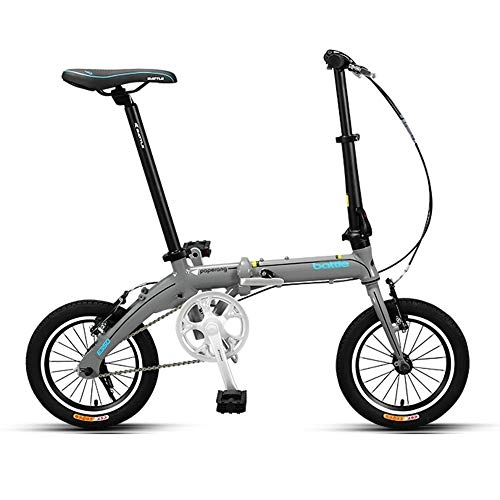 Folding Bike : Mobility Bike, Aluminum Alloy Folding Bike, 14-inch Tires, Light and Portable, for Commuting to and from get Off Work, Suitable for Adults and Students / C / As Shown