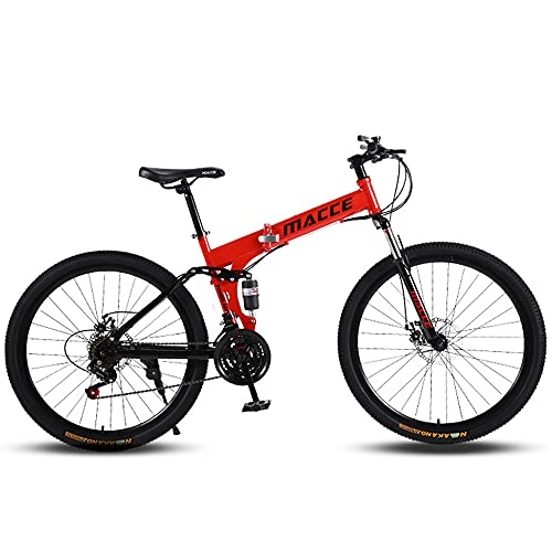 Folding Bike : Mountain Bike 26 inch wheels Double butterfly brake folding bicycle 21 / 24 / 27 / 30 speed men's and women's variable speed bicycles