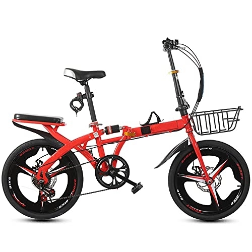 Folding Bike : Mountain Bike Adult student bicycle 20 inch wheels Folding bicycle High shock absorber double butterfly brake variable speed bicycle Lightweight and easy to carry