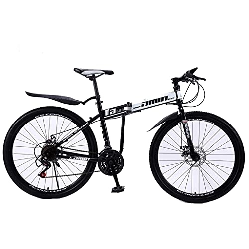 Folding Bike : Mountain Bike No shock absorption, foldable bicycle (26 inch 21 / 24 / 27 / 30 speed black and yellow; white and blue; black and white; black and red)