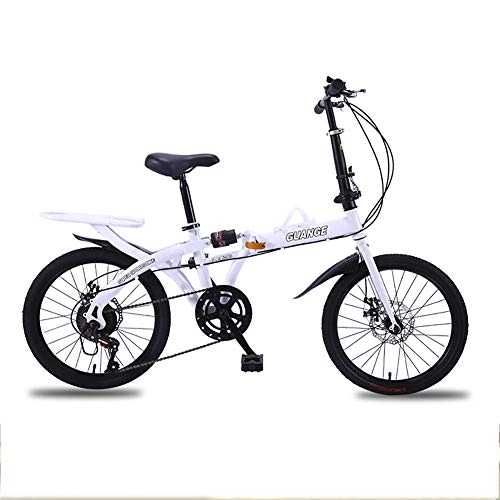 Folding Bike : Mountain bikes, adult foldable bikes, sports outdoor riding variable speed off-road double shock absorption bikes-A