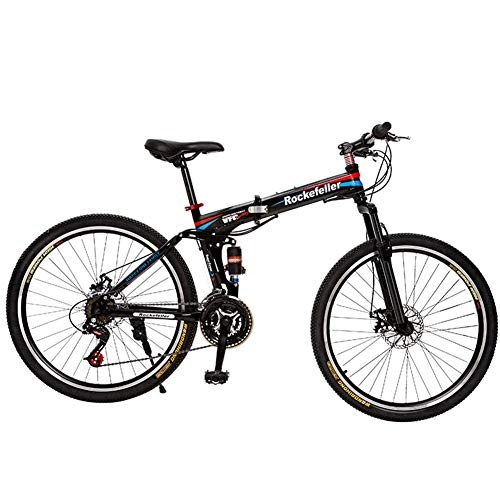 Folding Bike : Mountain Bikes, Folding Bikes 24-26 Inches, Male and Female Variable Speed Double Shock Absorption