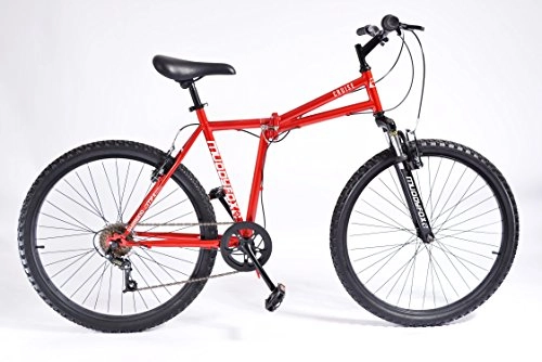 Folding Bike : Muddyfox Cruise, Folding 6 Speed Mountain Bike, Red, 26 inch Wheels