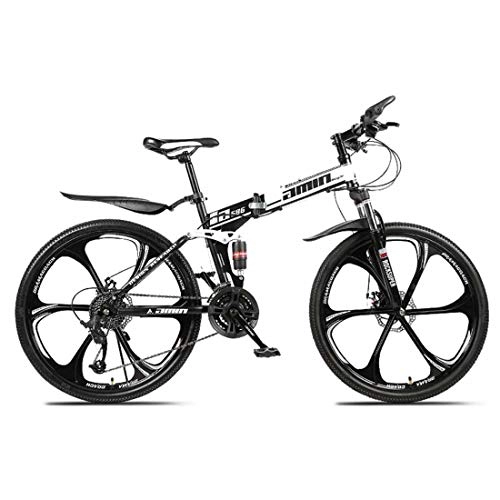 Folding Bike : MUYU 21-speed(24-speed, 27-speed) Road Bikes Bicycle Foldable Aluminum Road Bicycle Dual Disc Brake Bicycles, White, 24speed