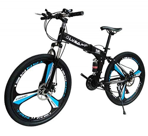 Folding Bike : MUYU Dual Disc Brake Road Bike Foldable Road Bicycles 21 Speed (24 speed, 27 speed) Mountain Bikes, Black2, 21Speed