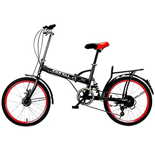 Folding Bike : MYANG 20" Icn Lightweight Alloy Folding City Bike Bicycle, Magnesium Frame, with Ajustable Seat (Black)