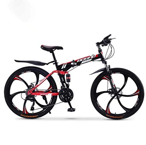 Folding Bike : NBVCX Life Accessories Mountain Bike Folding Bikes 24 Speed Double Disc Brake Full Suspension Anti Slip Off Road Variable Speed Racing Bikes for Men And Women
