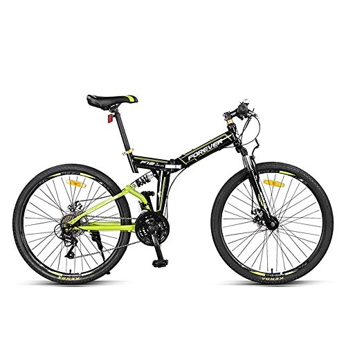 Folding Bike : NBWE Foldable Mountain Bike Ultra Light Portable Off-Road Transmission Adult Soft Tail Bicycle Male 26 Inches 24 Speed Commuter bicycle