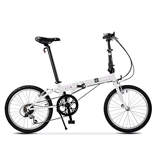 Folding Bike : NBWE Folding Bicycle Shifting Shock Absorption Automatic Locking Casual Cycling Male and Female Students 20 Inch 6 Speed Commuter bicycle