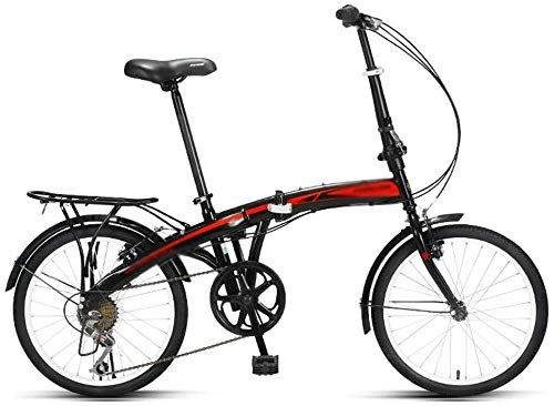 Folding Bike : Outdoor Bike Foldable Bicycle, Adult Male and Female Students Beginners to Advanced Riders, Black