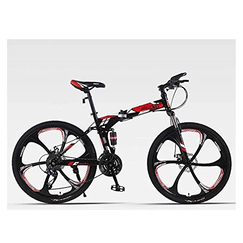 Folding Bike : Outdoor sports 26" Mountain Bike 27 Speed Shift Left 3 Right 9 Frame Shock Absorption Mountain Bicycle