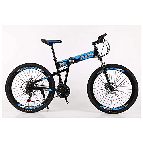 Folding Bike : Outdoor sports Folding Mountain Bike 2130 Speeds Bicycle Fork SuspensionFoldable Frame 26" Wheels with Dual Disc Brakes