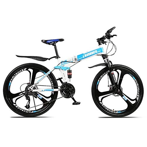 Folding Bike : Outdoor sports Folding Mountain Bike, 26 Inch, 27 Speed, Variable Speed, Double Disc Brakes, Shock Absorption, Off-Road Bicycle, Adult Men Outdoor Riding, Yellow