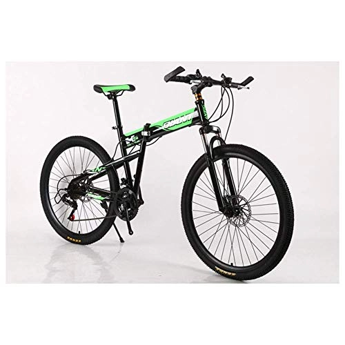 Folding Bike : Outdoor sports Mountain Bike, 17" Inch Steel Frame, 21-30-Speed Shimano Rear Derailleur And Micro-Shift Rotational Shifters Strong with Dual Disc Brakes