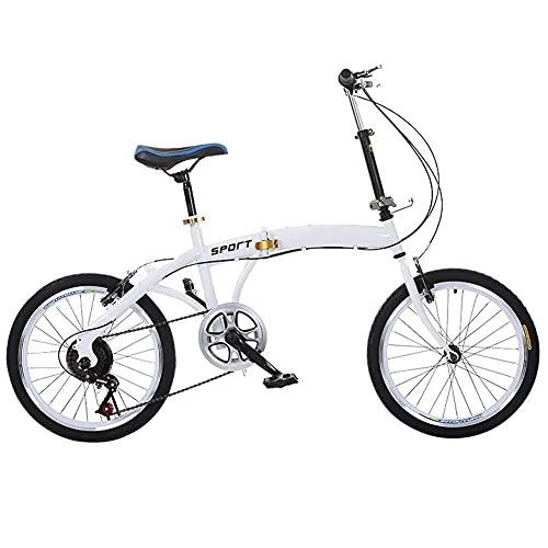 Folding Bike : Outdoor sports Variable Speed Bicycle Folding Bicycle Adult Light Portable Shift 20" Foldable Bike Foldable Bikes, Aluminum Alloy Frame